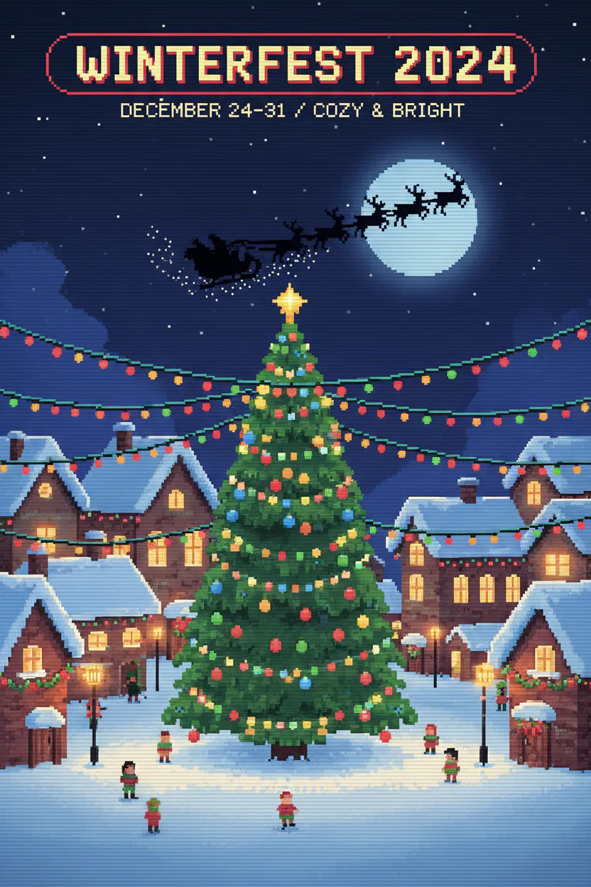 Christmas Pixel ポスター